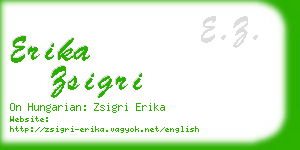 erika zsigri business card